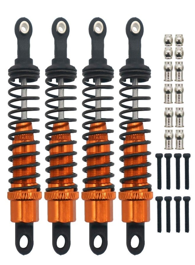 HobbyCrawler RC Adjustable Shocks Absorber Springs Set Upgrade Parts 70mm 1/16 Buggy Truck Off-Road HPI HSP Traxxas Losi Axial Tamiya Redcat Car(Orange) - Image 1